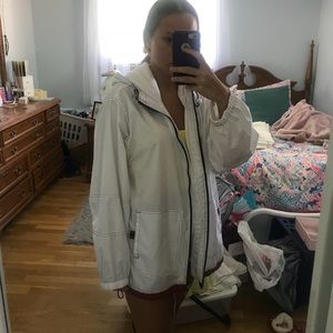 White Windbreaker